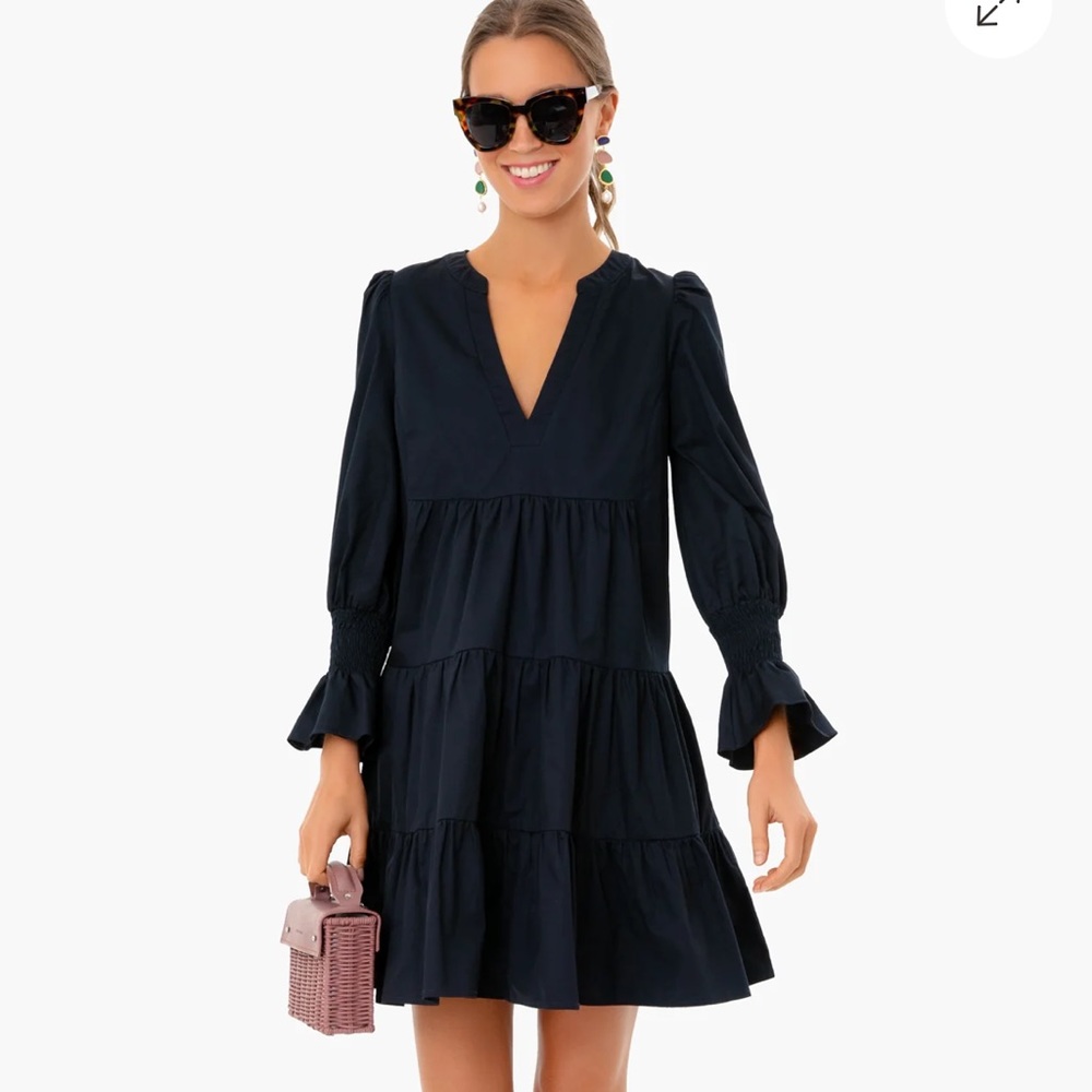 EUC Pomander Place Kenzo Crepe Dress Navy